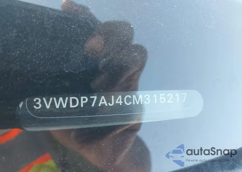 2012 Volkswagen Jetta 2.5L Se z USA, uszkodzony, nr VIN 3VWDP7AJ4CM315217